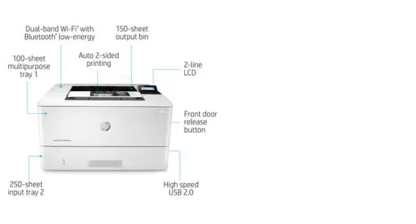 HP LaserJet Pro M404dn, Print, Fast first page out speeds; Compact Size; Energy Efficient; Strong Security - Image 17