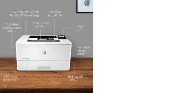 HP LaserJet Pro M404dn, Print, Fast first page out speeds; Compact Size; Energy Efficient; Strong Security - Image 16