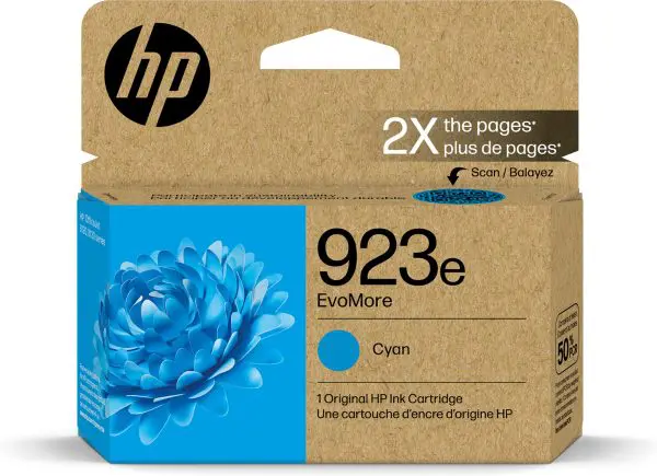 HP 923e EvoMore Cyan Original Ink Cartridge