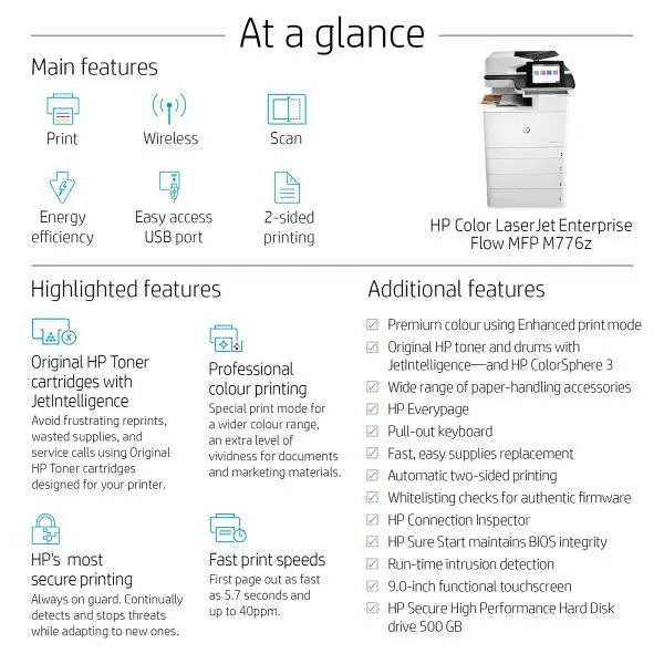 HP Color LaserJet Enterprise Flow MFP M776z - Image 4