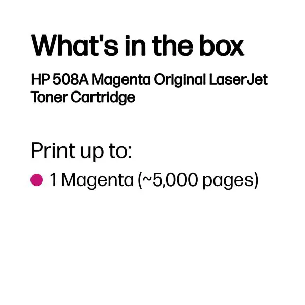 HP 508A Magenta Original LaserJet Toner Cartridge - Image 10