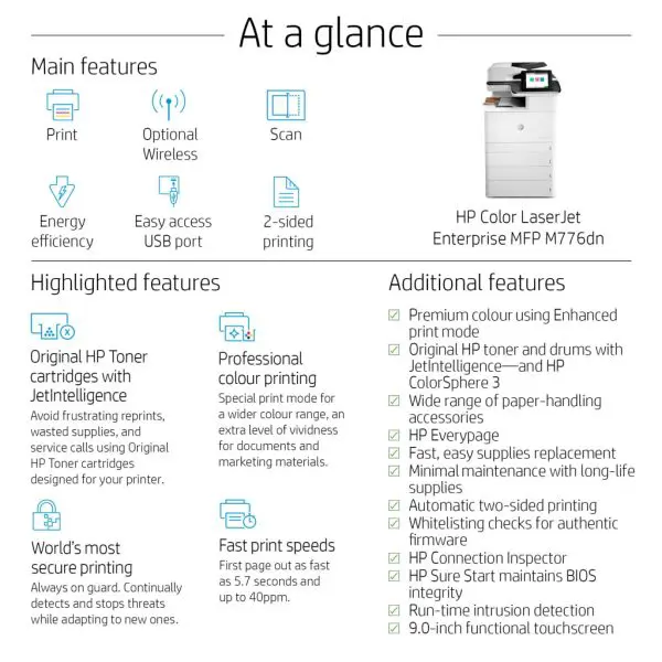 HP Color LaserJet Enterprise MFP M776dn - Image 7