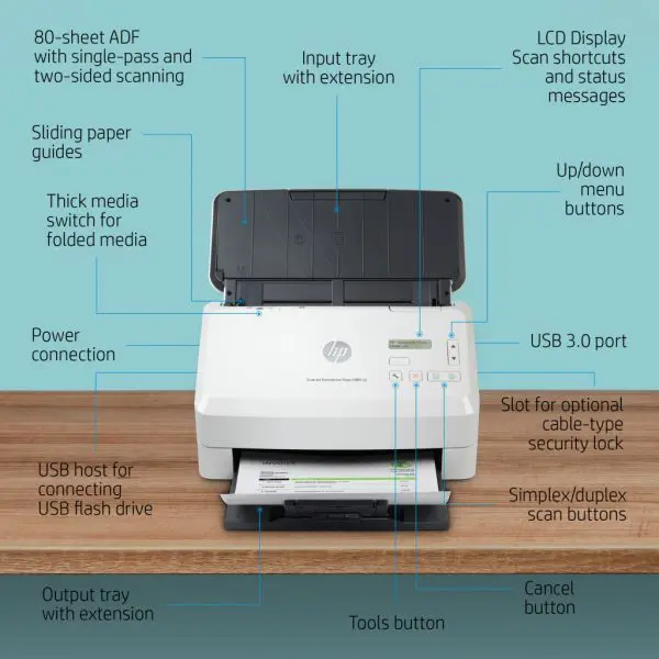 HP Scanjet Enterprise Flow 5000 s5 Sheet-fed scanner 600 x 600 DPI A4 White - Image 9