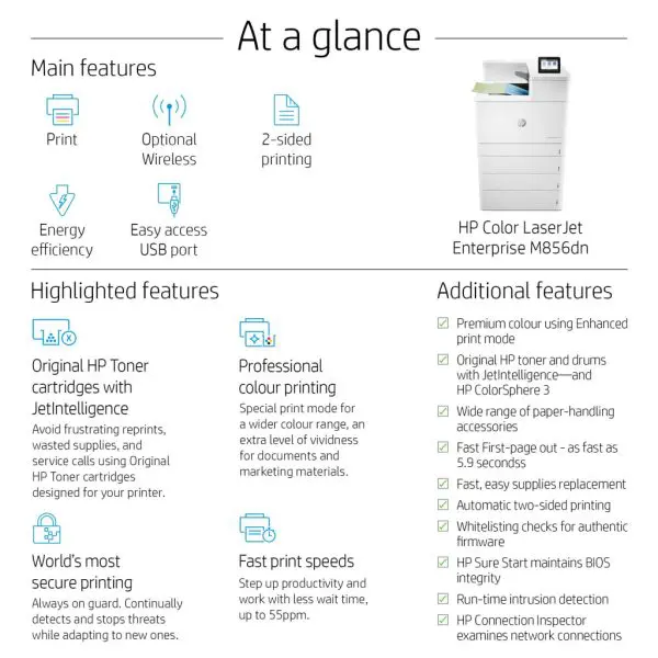 HP Color LaserJet Enterprise M856dn - Image 2