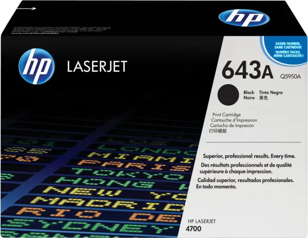 HP 643A Black Original LaserJet Toner Cartridge