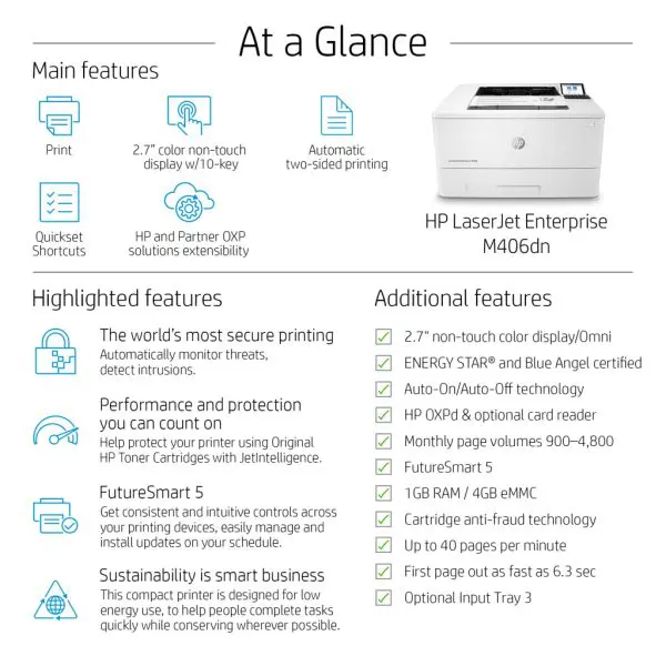 HP LaserJet Enterprise M406dn - Image 12