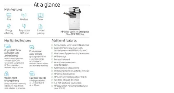 HP Color LaserJet Enterprise Flow MFP M776zs - Image 19