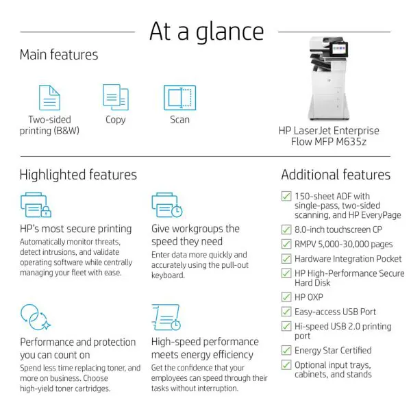 HP LaserJet Enterprise Flow MFP M635z - Image 7