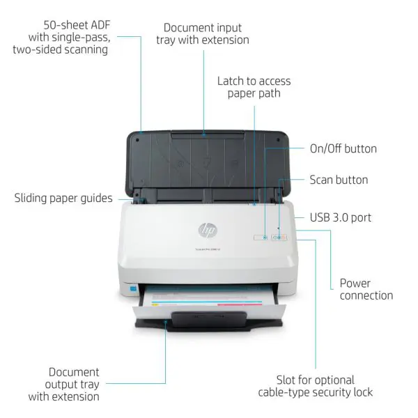 HP ScanJet Pro 2000 s2 Sheet-fed scanner 600 x 600 DPI A4 Black, White - Image 16