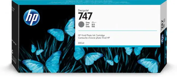 HP 747 300-ml Gray DesignJet Ink Cartridge