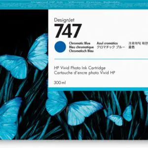 HP 747 300-ml Chromatic Blue DesignJet Ink Cartridge