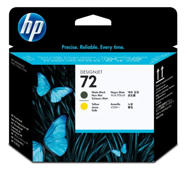 HP 72 Matte Black & Yellow Printhead