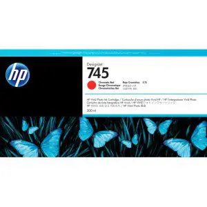 HP 745 300-ml DesignJet Chromatic Red Ink Cartridge