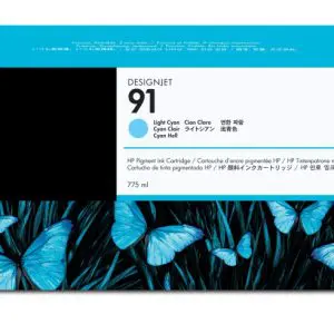 HP 91 775-ml Light Cyan DesignJet Pigment Ink Cartridge