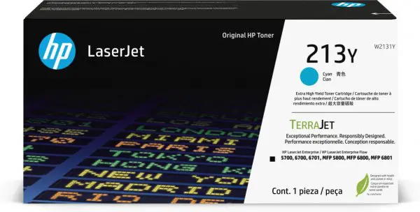 HP 213Y Extra High Yield Cyan Original LaserJet Toner Cartridge