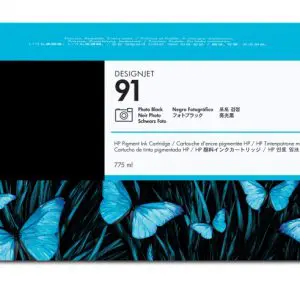 HP 91 775-ml Photo Black DesignJet Pigment Ink Cartridge
