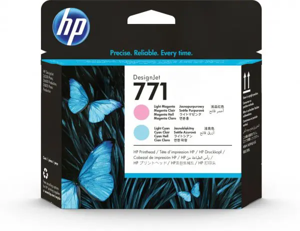 HP 771 Light Magenta/Light Cyan DesignJet Printhead print head Inkjet