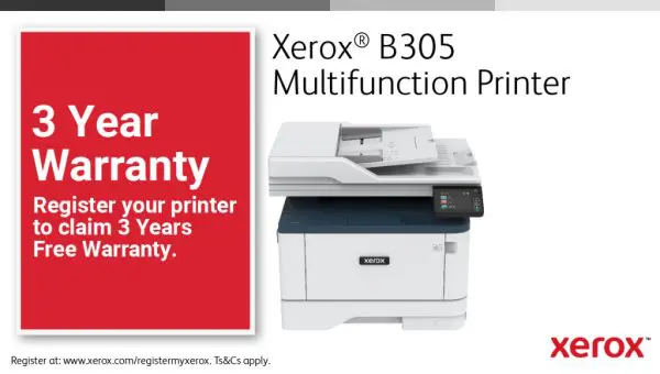Xerox B305 A4 38ppm Wireless Duplex Copy/Print/Scan PS3 PCL5e/6 2 Trays 350 Sheets - Image 21