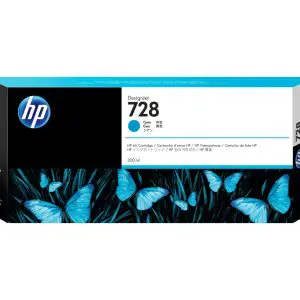 HP 728 300-ml Cyan DesignJet Ink Cartridge