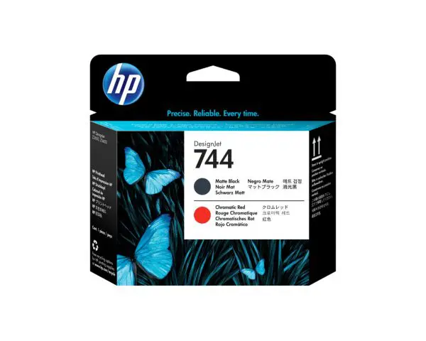 HP 744 Matte Black/Chromatic Red DesignJet Printhead
