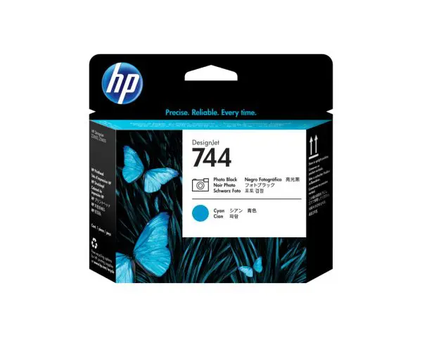 HP 744 Photo Black/Cyan DesignJet Printhead