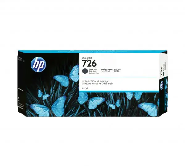 HP 726 300-ml Matte Black DesignJet Ink Cartridge