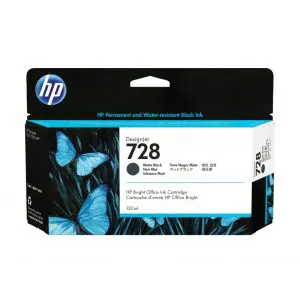 HP 728 130-ml Matte Black DesignJet Ink Cartridge