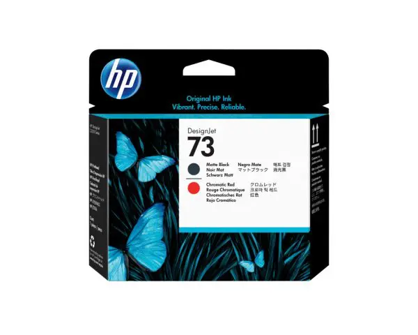 HP 73 Matte Black and Chromatic Red DesignJet Printhead