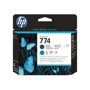 HP 774 Matte Black/Cyan DesignJet Printhead