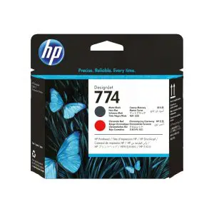 HP 774 Matte Black/Chromatic Red DesignJet Printhead