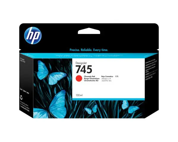 HP 745 130-ml DesignJet Chromatic Red Ink Cartridge