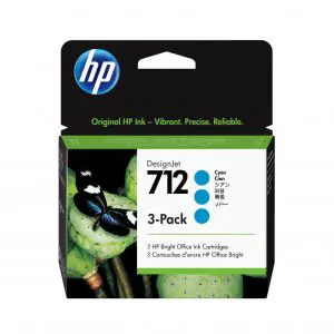 HP 712 3-pack 29-ml Cyan DesignJet Ink Cartridge