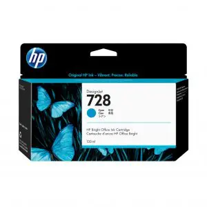 HP 728 130-ml Cyan DesignJet Ink Cartridge