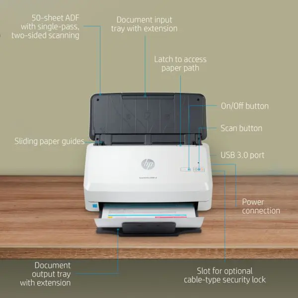 HP ScanJet Pro 2000 s2 Sheet-fed scanner 600 x 600 DPI A4 Black, White - Image 13