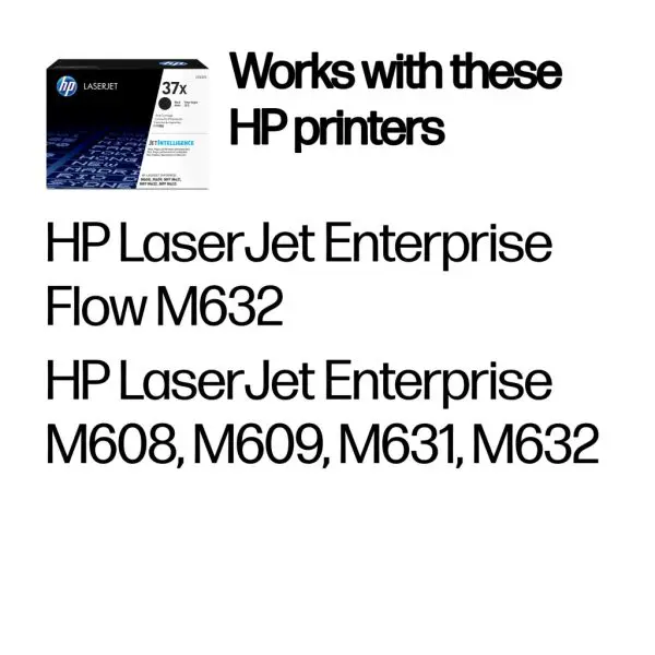 HP 37X High Yield Black Original LaserJet Toner Cartridge - Image 2