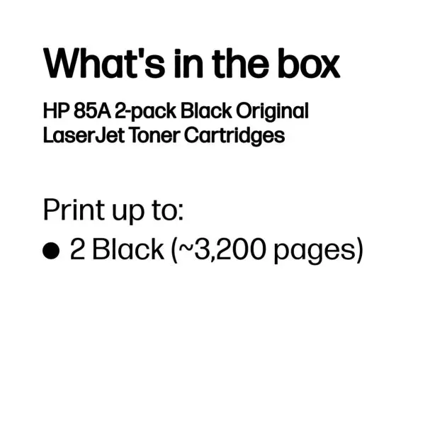 HP 85A 2-pack Black Original LaserJet Toner Cartridges - Image 2
