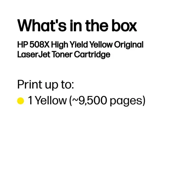HP 508X High Yield Yellow Original LaserJet Toner Cartridge - Image 2