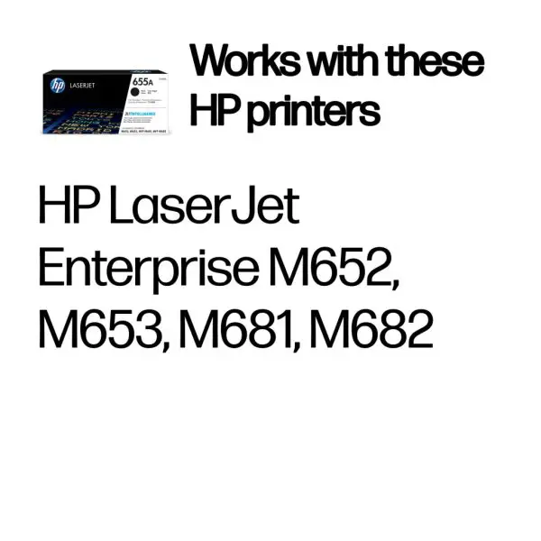 HP 655A Black Original LaserJet Toner Cartridge - Image 2