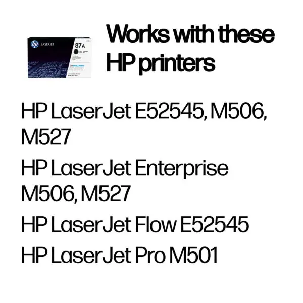 HP 87A Black Original LaserJet Toner Cartridge - Image 2