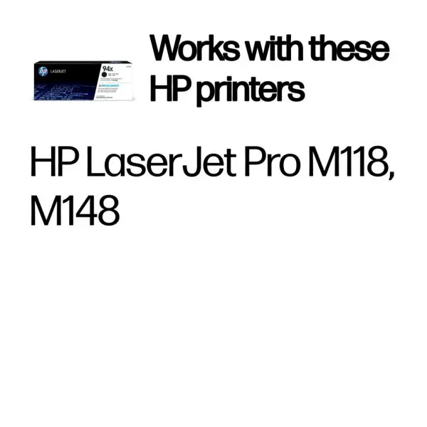 HP 94X High Yield Black Original LaserJet Toner Cartridge - Image 2