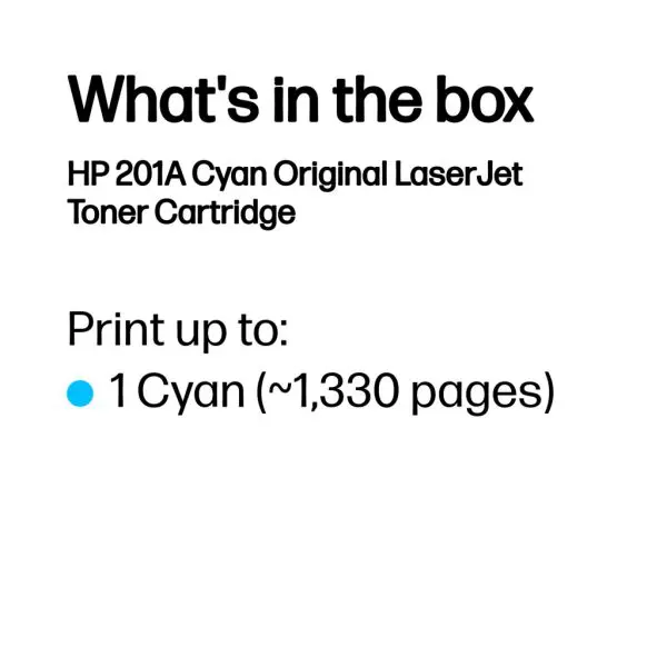 HP 201A Cyan Original LaserJet Toner Cartridge - Image 3