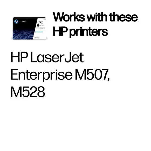 HP 89X High Yield Black Original LaserJet Toner Cartridge - Image 2