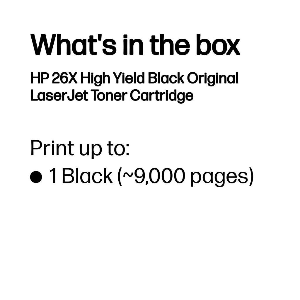 HP 26X High Yield Black Original LaserJet Toner Cartridge - Image 3