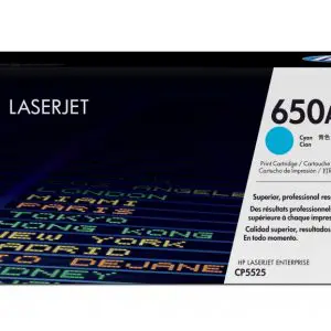 HP 650A Cyan Original LaserJet Toner Cartridge